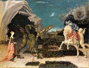 UCCELLO, Paolo St. George and the Dragon at oil painting